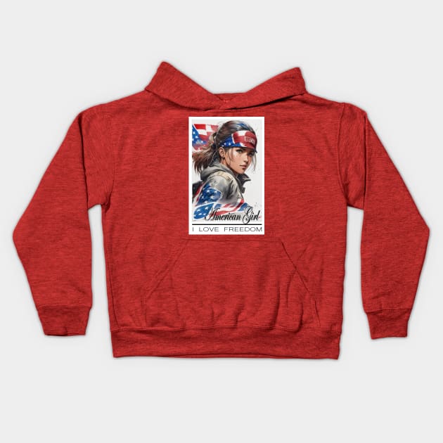 NEW   AMERICAN    GIRL Kids Hoodie by DYTHOX